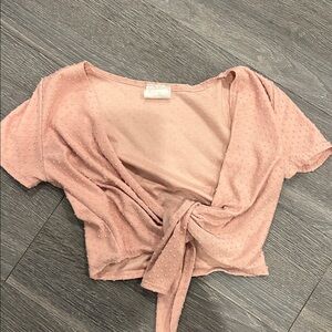 ⭐️Olivia Rae Blush Pink Wrap Blouse